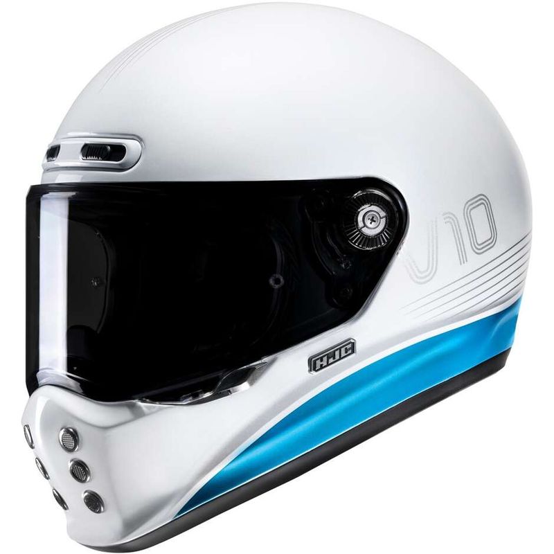 Casco Moto Integrale V10 TAMI MC2 Bianco Azzurro taglia M