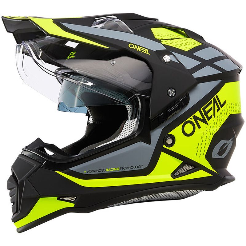 Casco Moto Integrale SIERRA Helmet V.23 R Nero Giallo taglia M