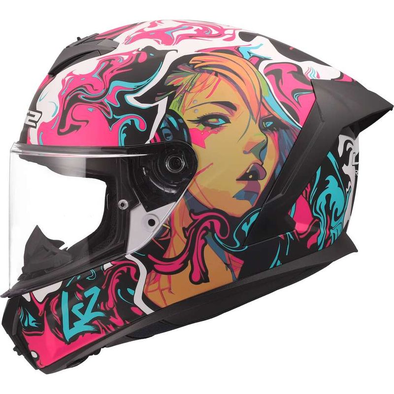 Casco Moto Integrale FF820 RAPID III CYBERG Viola Ciano taglia XS