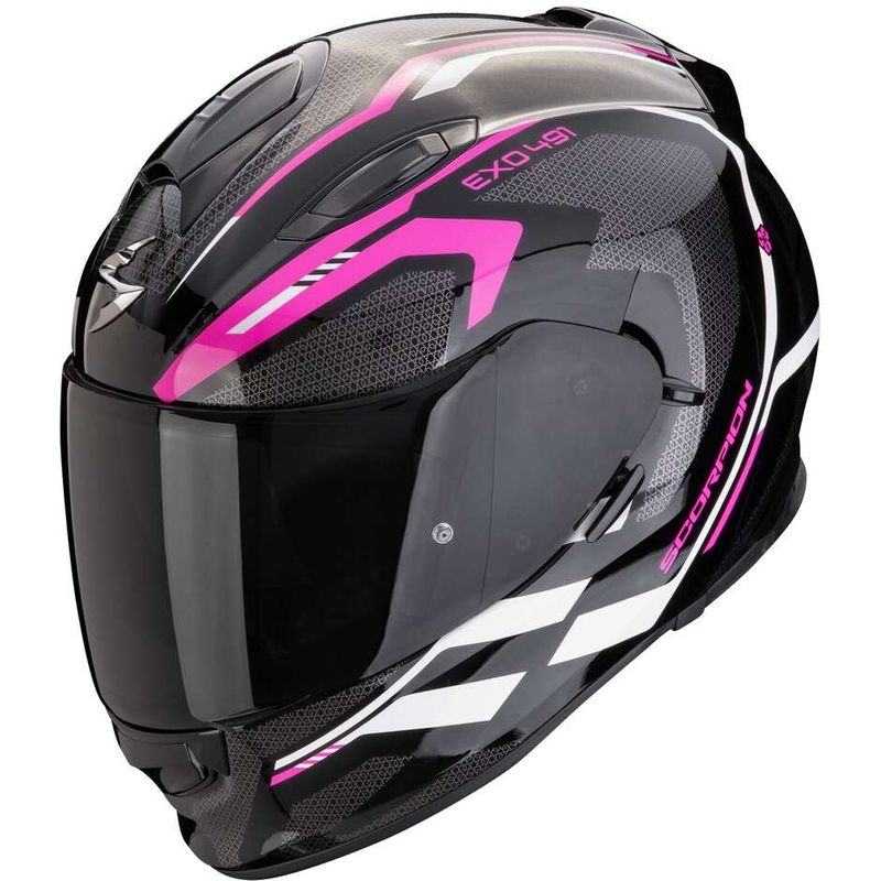 Casco Moto Integrale EXO 491 KRIPTA Nero Rosa Bianc taglia XS