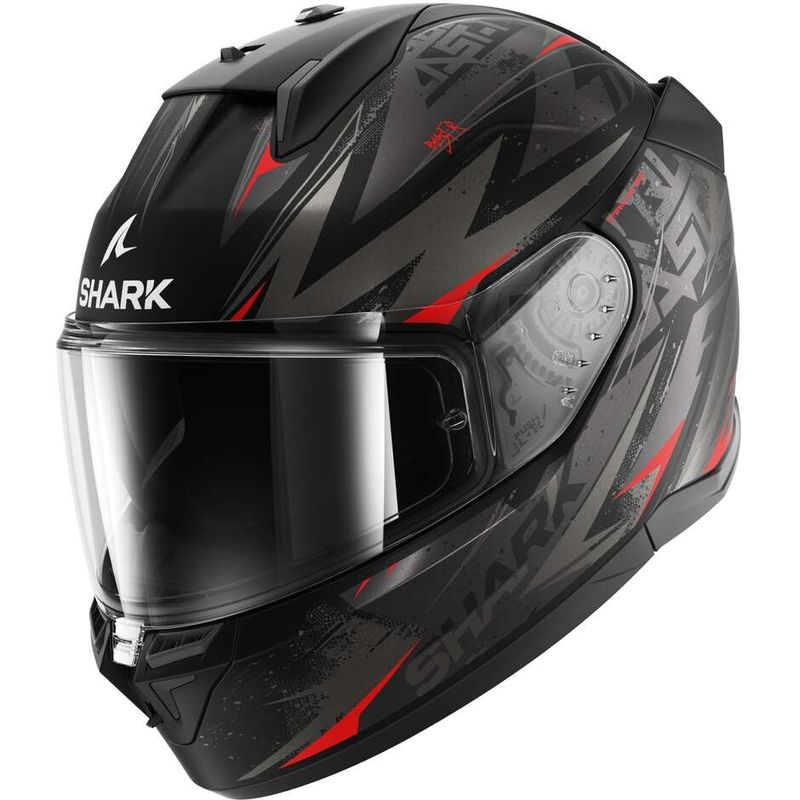 Casco Moto Integrale D-SKWAL 3 BLAST-R MAT Nero Antrac taglia L