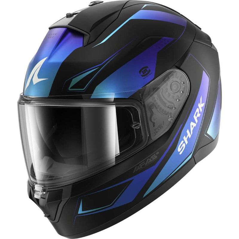 Casco Moto Integrale RIDILL 2 MEKARIUM Mat Nero Blu taglia XS