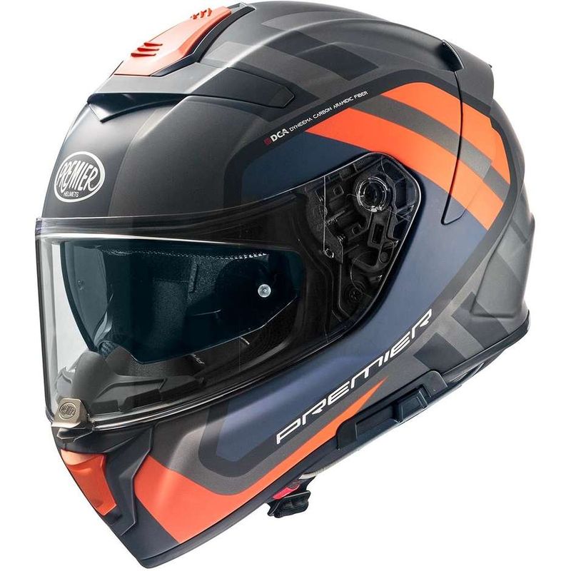 Casco Moto Integrale DEVIL FZ93BM Nero Arancio Opaco taglia M