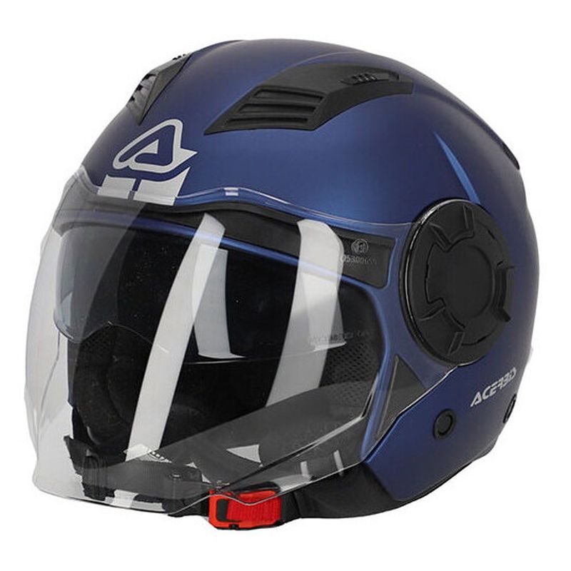 Casco Moto Jet Vento 2206 Doppia Visiera Blu taglia XL