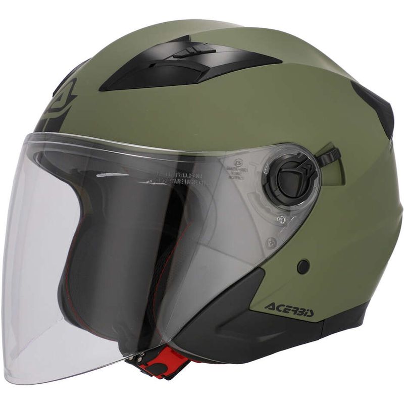 Casco Moto Jet FIRSTWAY 2.0 Verde Militare 2206 taglia XL