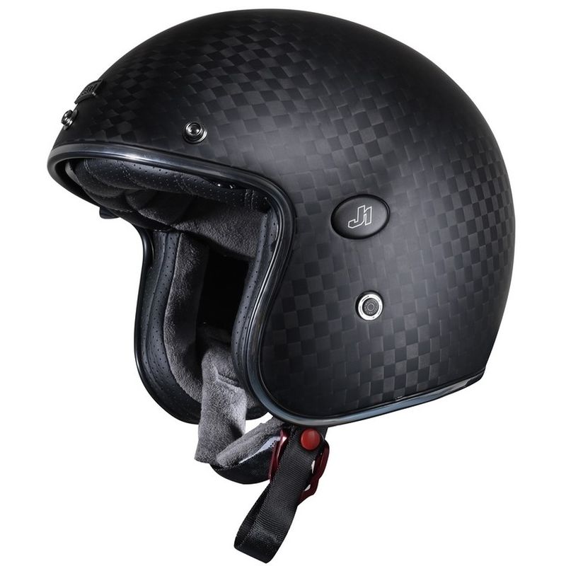 Casco Moto Jet in Carbonio Vintage J-STYLE Solid Carbo taglia XS