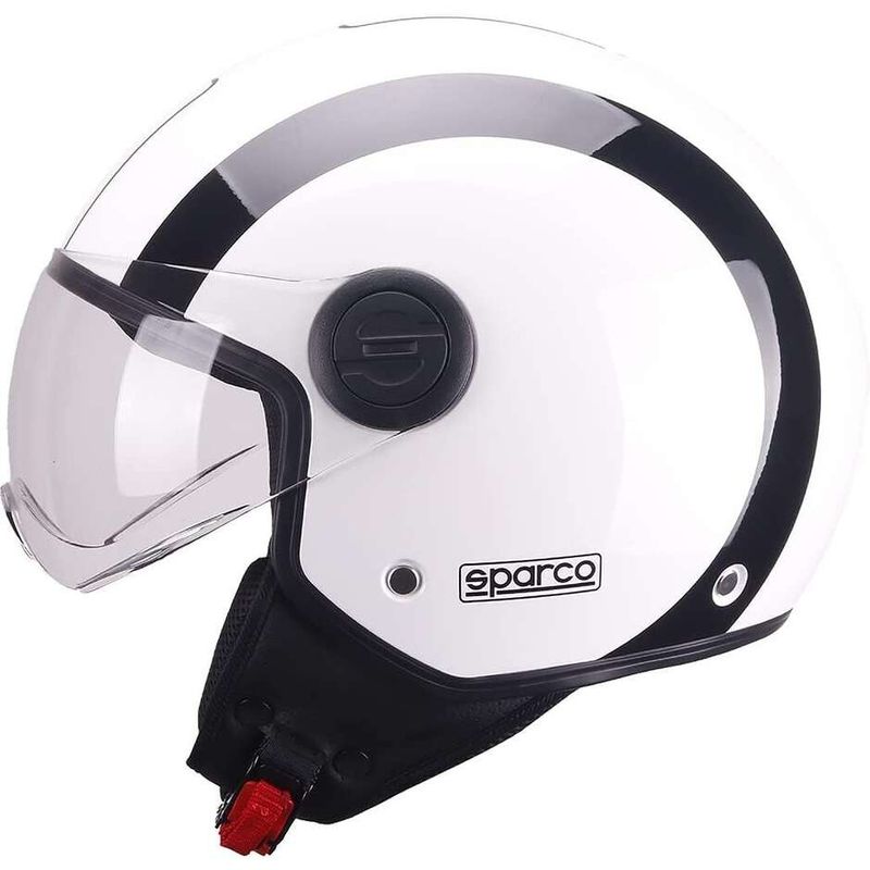 Casco Moto Jet Sparco Riders SP601 Bianco Nero taglia M