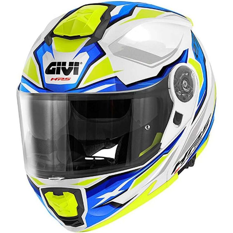 Casco Moto Modulare P/J X.27 SECTOR Bianco Blu Giallo taglia XS