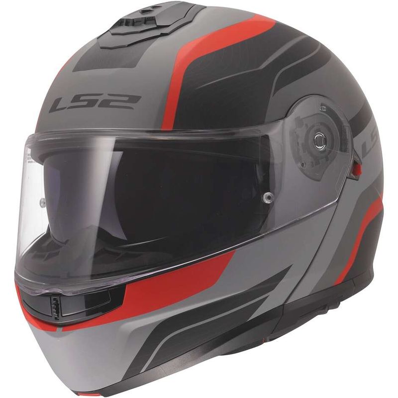 Casco Moto Modulare P/J FF908 STROBE II MONZA Nero Grigi taglia XS