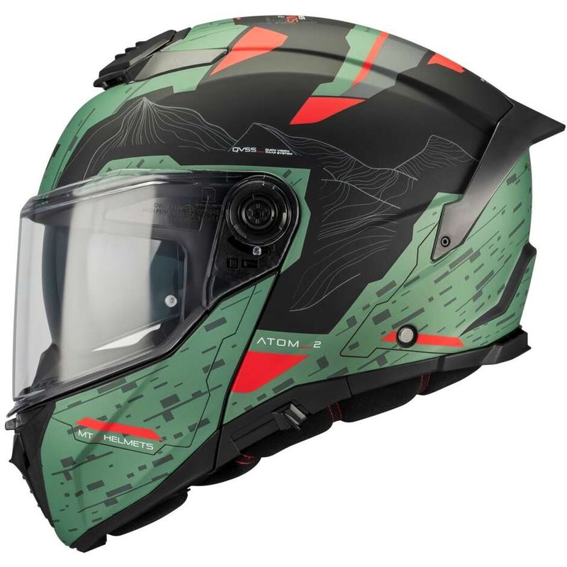 Casco Moto Modulare P/J ATOM 2 SV HIGHLANDS C6 Ve taglia L