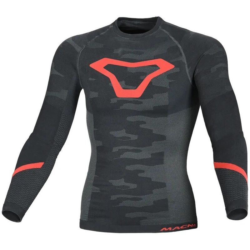 Baselayer all season camicia Nero Grigio Rosso taglia 2XL/3XL