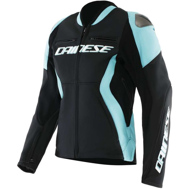 Giubbotto Moto Donna in Pelle RACING 5 WMN Nero taglia 38