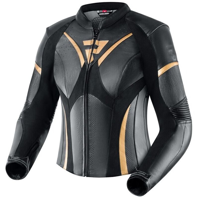 Giubbotto Moto Donna REBEL Lady Nero Oro taglia 40