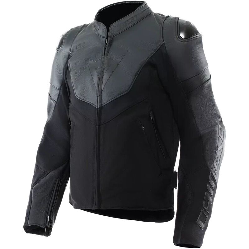 Giubbotto Moto in Pelle IPERATTIVA -TEX Nero Nero taglia 50