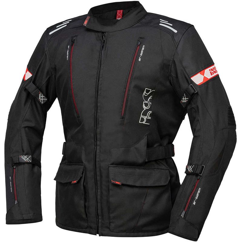 Giacca Moto in Tessuto LORIN-ST Nero Rosso taglia M
