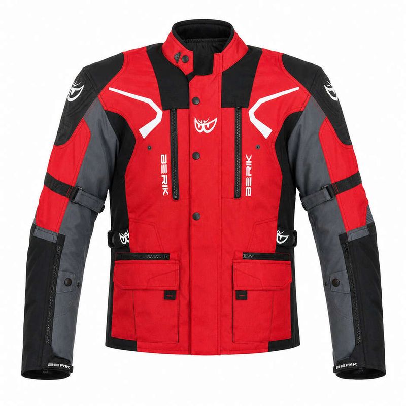 Giacca Moto Tecnica 2.0 Adventure Nj-233309 Rosso Nero taglia 56