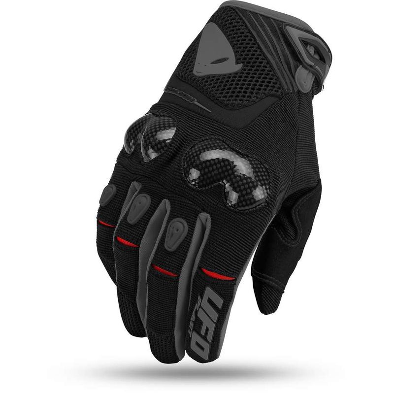 Guanti Moto Cross Enduro Modello Reason Nero Con Protezi taglia 2X