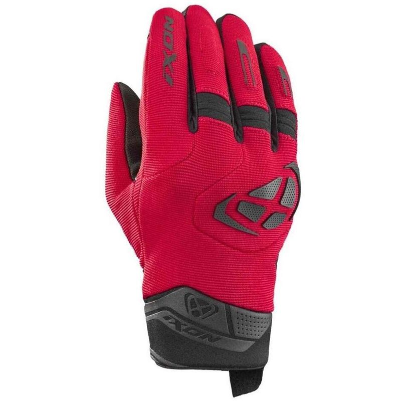 Guanti Moto Pelle e Tessuto MIG 2 Rosso Nero taglia XL