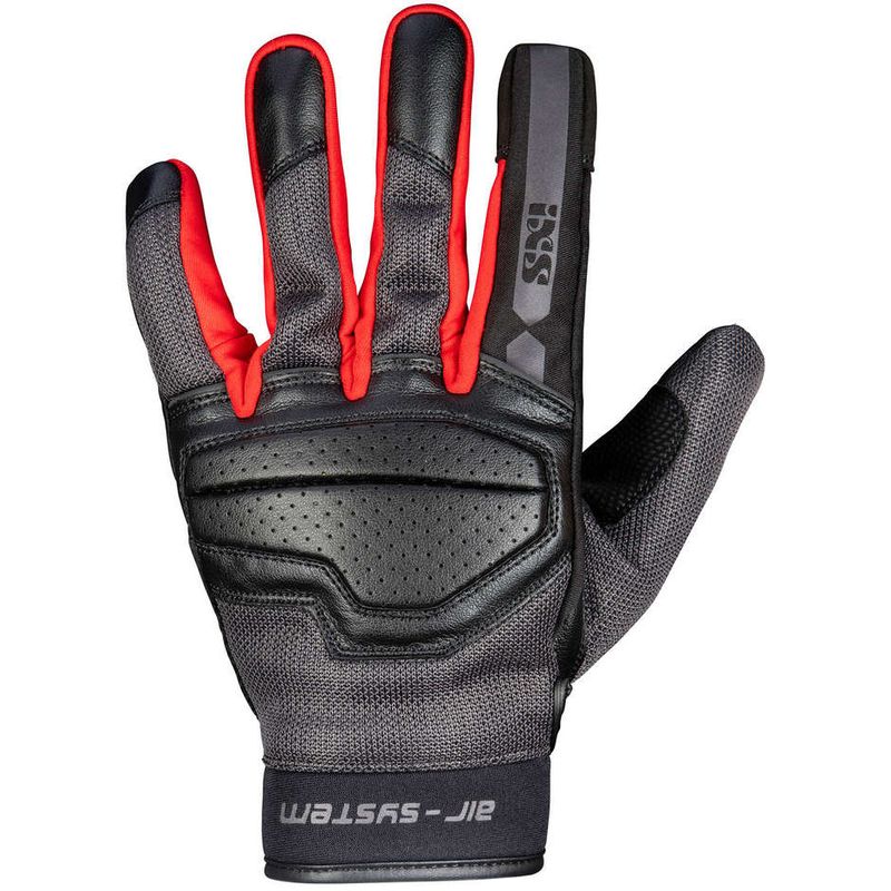 Guanti Moto Pelle e Tessuto EVO-AIR Nero Grigio Rosso taglia M