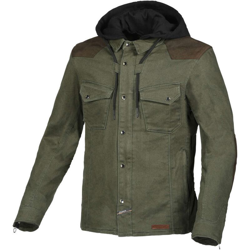 Felpa con cappuccio Moto Inland Verde Marrone taglia L