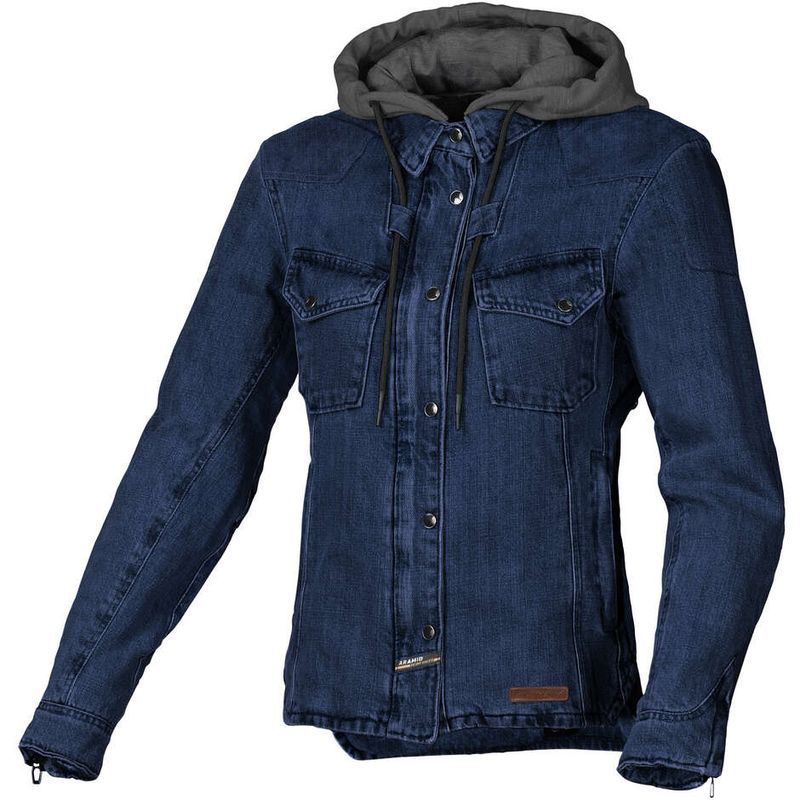 Felpa con cappuccio Moto Donna Inland Blu Marrone taglia XS