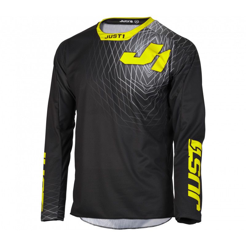 Maglia Moto Cross Enduro J-FORCE Lighthouse Nero Giall taglia M