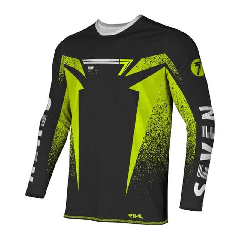 Maglia Moto Cross MX RIVAL 26.1 Noise Nera Gialla Fluo taglia S