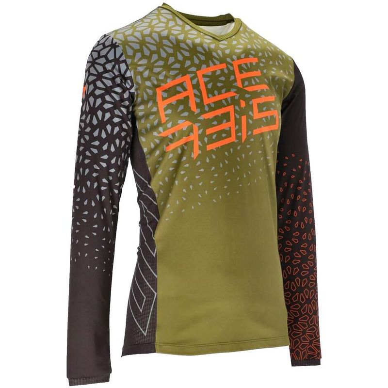 Maglia Moto Mtb Modello WINTERFELL Nero Verde taglia XL