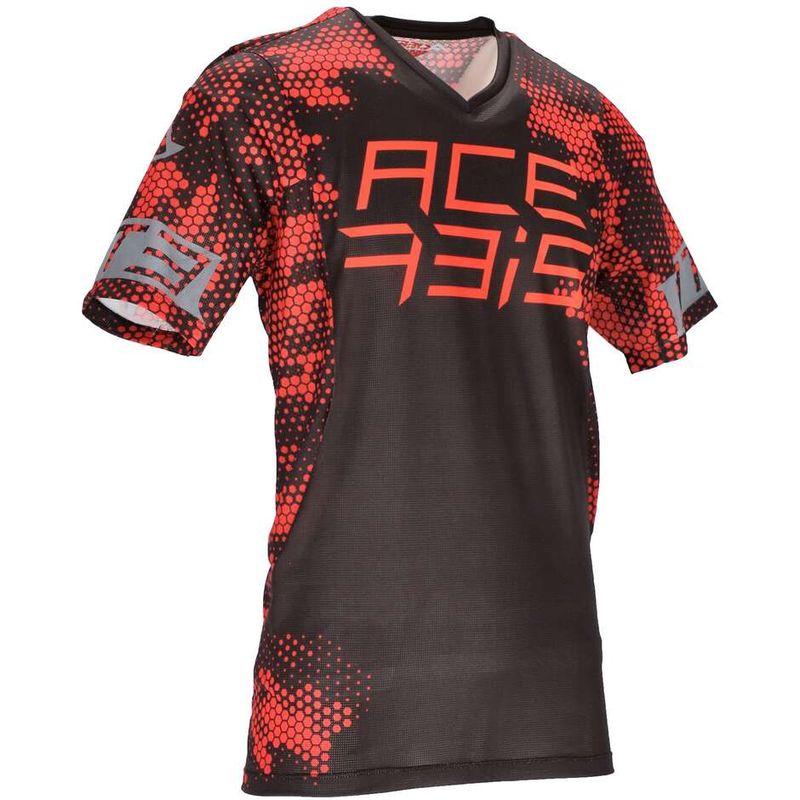 Maglia Moto Mtb Modello DRAKARIS Nero Rosso taglia M