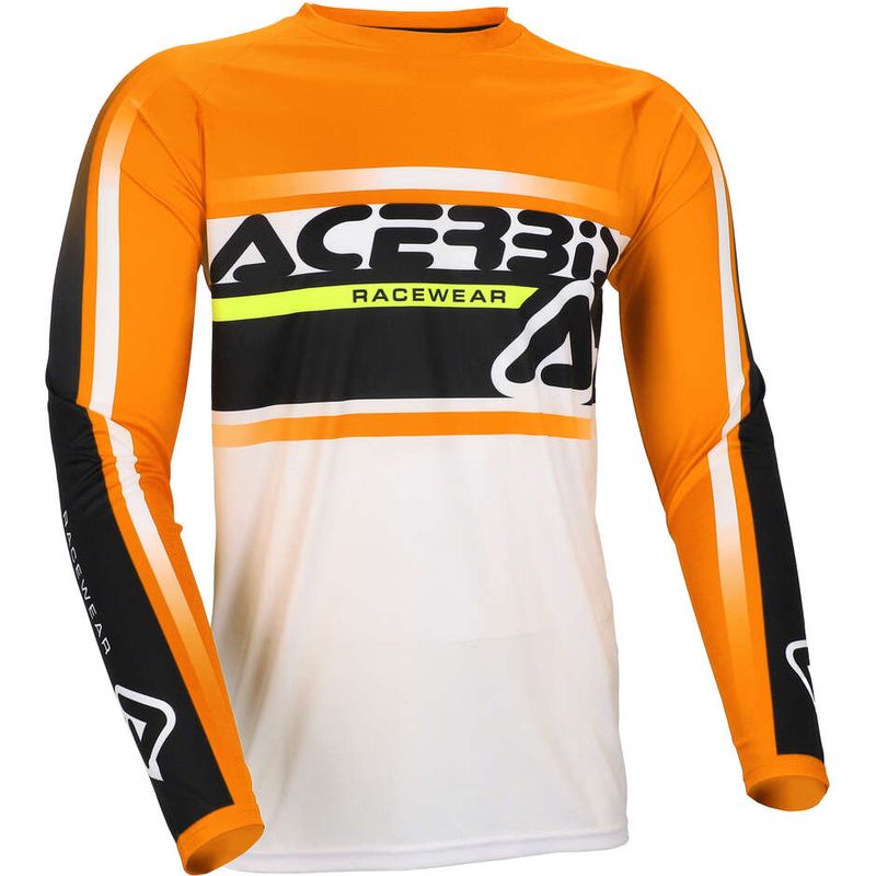 Maglia MotoCross Enduro MX LINEAR LUGO Arancio Bianc taglia S