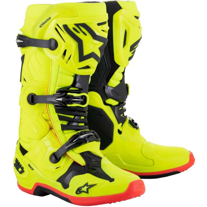 Stivali Moto Cross Enduro TECH 10 Rosso Nero Flu taglia 10