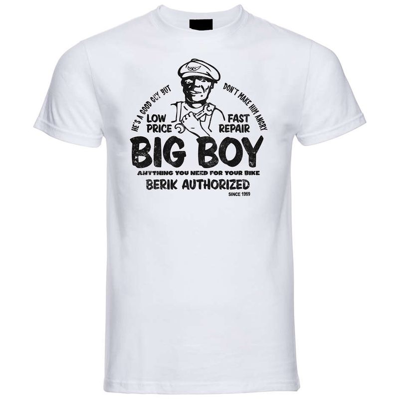 T-Shirt 2.0 Bianca Big Boy Girocollo Stampa Nera taglia L