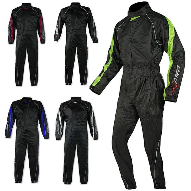 Tuta Antipioggia Intera Moto A-Pro PALUDE Nero Blu taglia 3XL