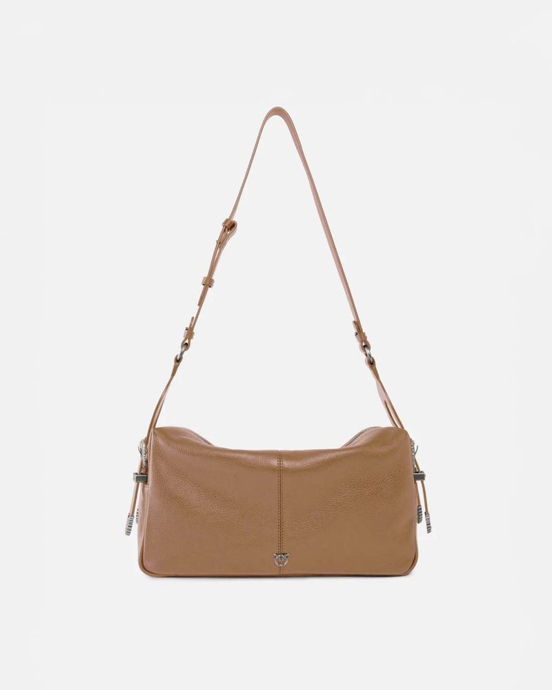Borsa a spalla Keeper Bag color cuoio realizzata in pelle dallo stile western