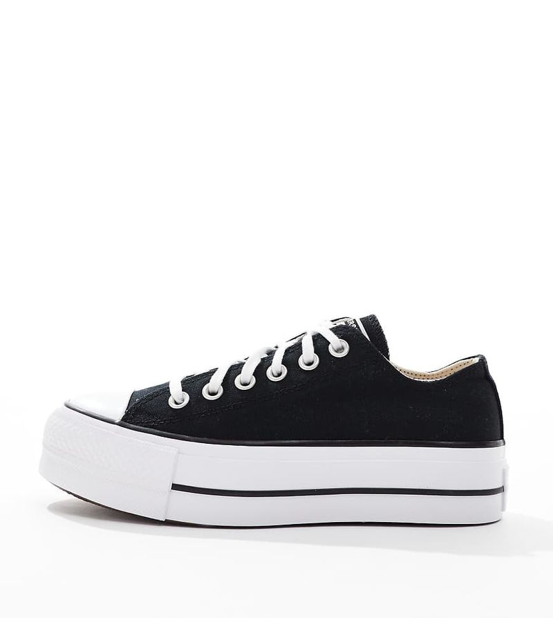 Chuck Taylor All Star Lift Ox - Baskets larges à semelle plateforme compensée - Noir 36