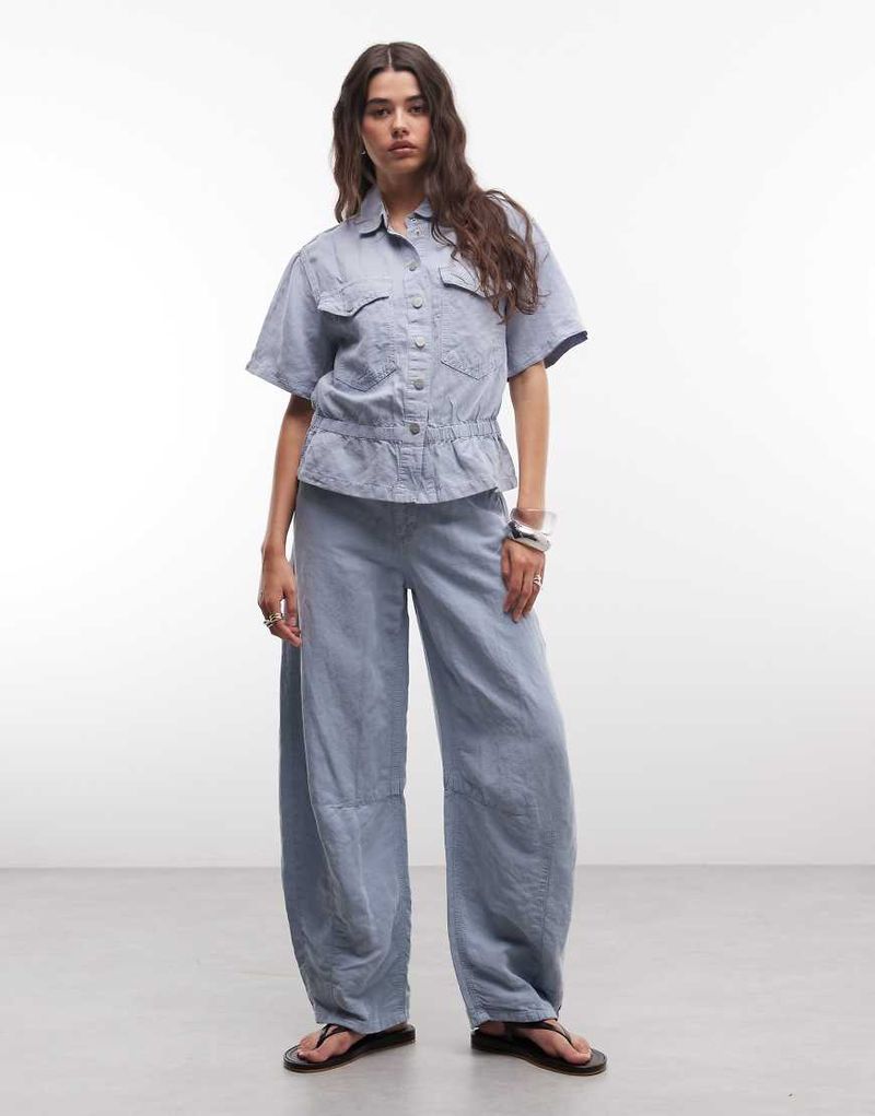 Jett - Jeans in Hellblau mit weitem Bein, Kombiteil Blau 38