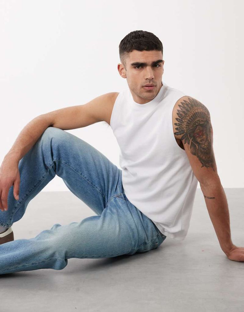 Circular Design Collection - Tanktop in Weiß mit normalem Schnitt Weiß S