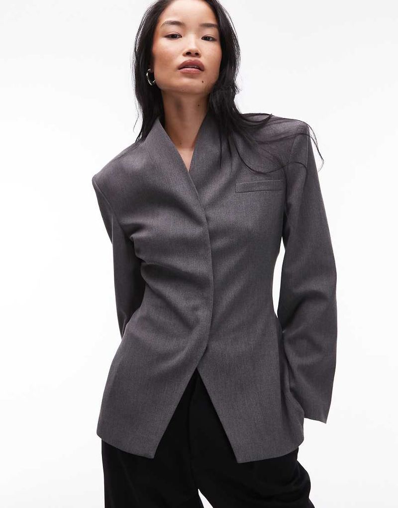 High Break Point - Blazer à encolure montante - Gris 44