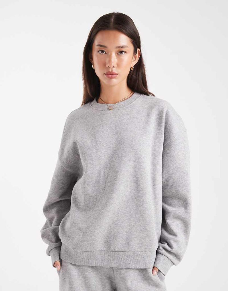 Ultimate - Sweat brossé oversize - Gris chiné M