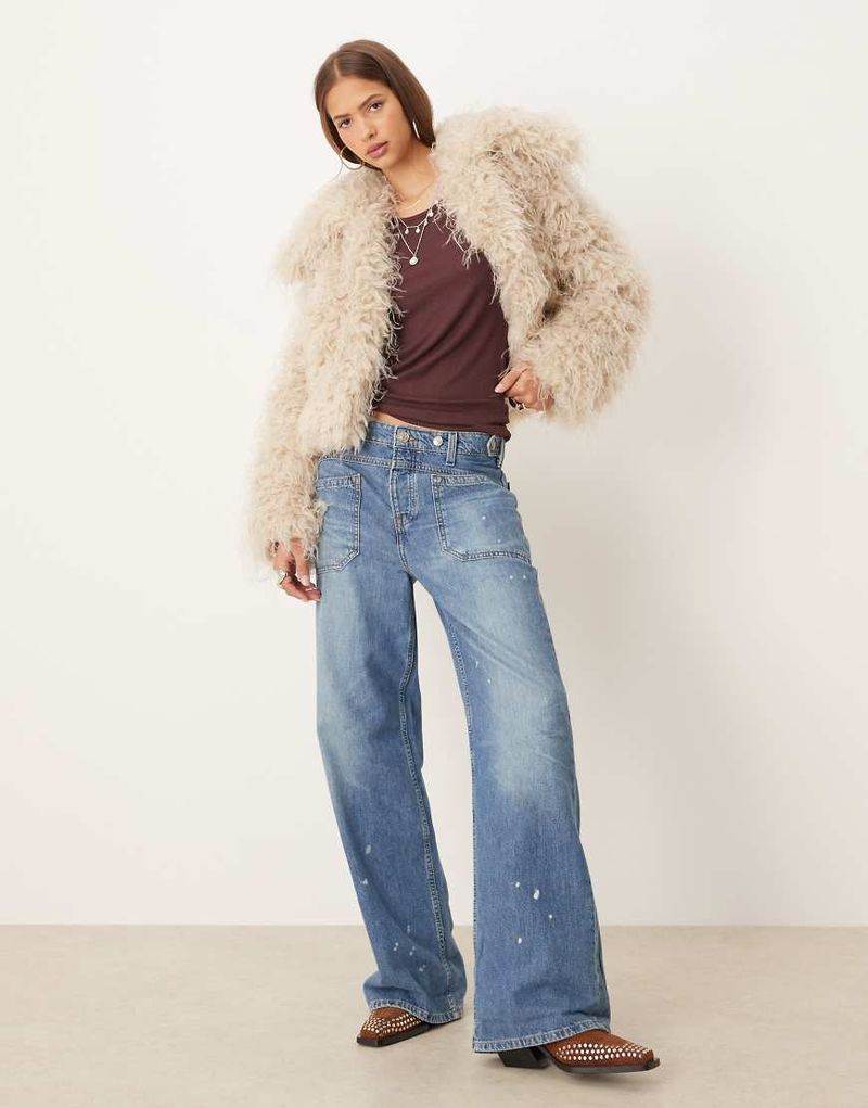 Moonlight - Kunstpelzjacke in der Farbe Tea-Neutral Neutral XL