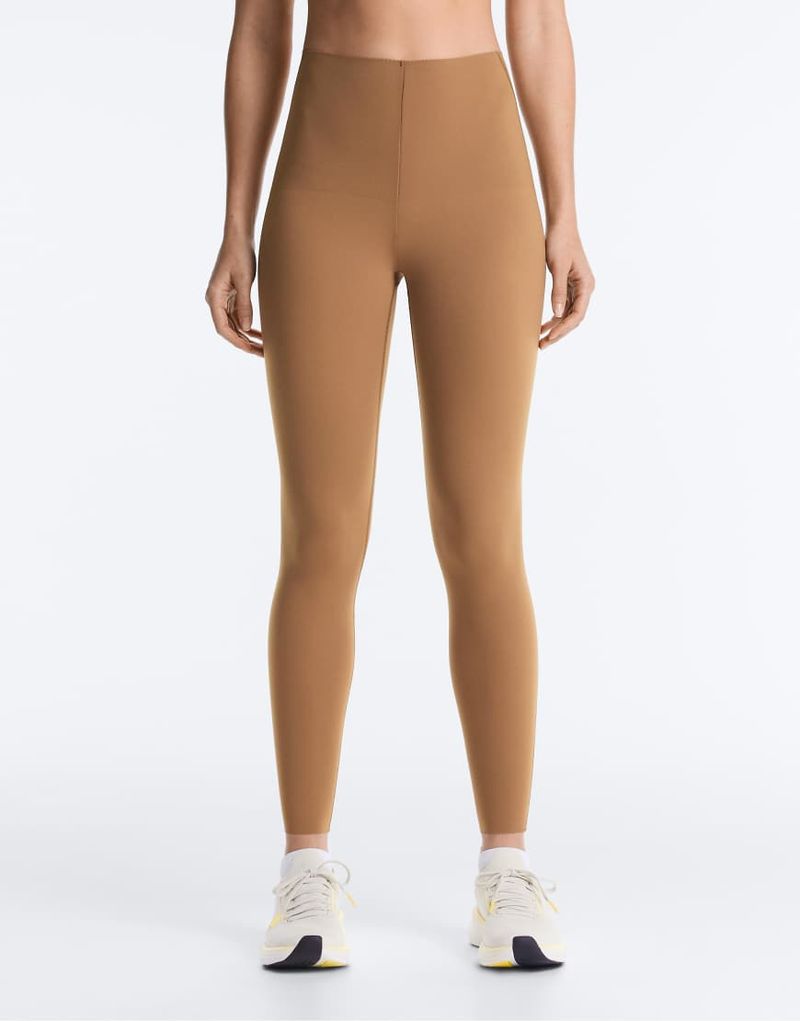 Core Control - Legging longueur cheville avec effet de compression - Marron clair S
