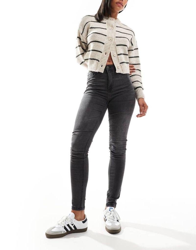 Callie - Jean skinny à taille haute - Gris délavé W30 L32