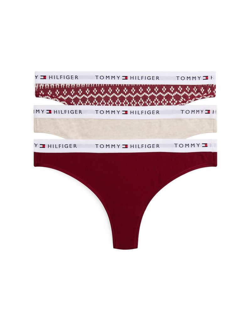Er-Pack Tangas im Geschenkset in Rot/Cremeweiß/Norwegermuster-Bunt Bunt S