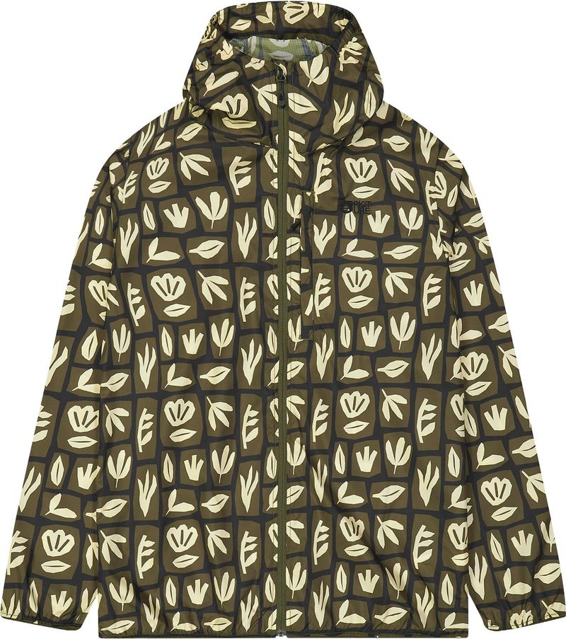 Veste en polyester recyclé - Scale Printed Jacket Cedar Leaf Print - Taille L - Kaki