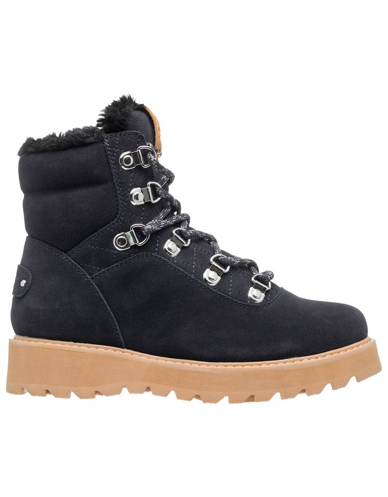 Bottes après-ski fourrées - Bradie Black Camel en Cuir - Taille 7 US - Noir
