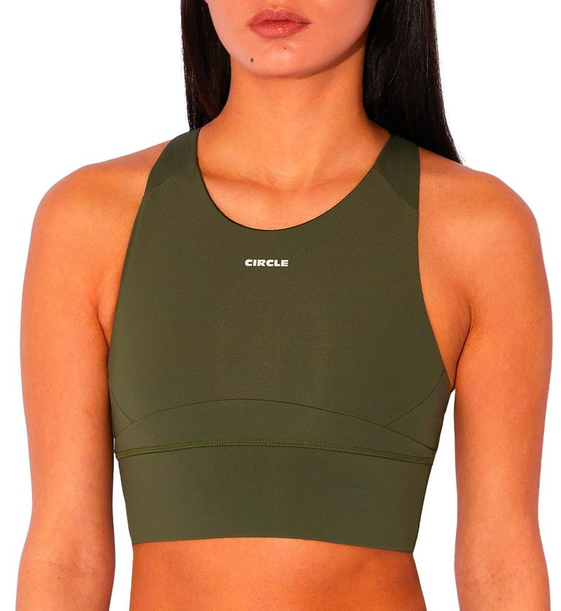 Brassière de trail/running - Level Up 2.0 Bra Moss - Taille S - Kaki