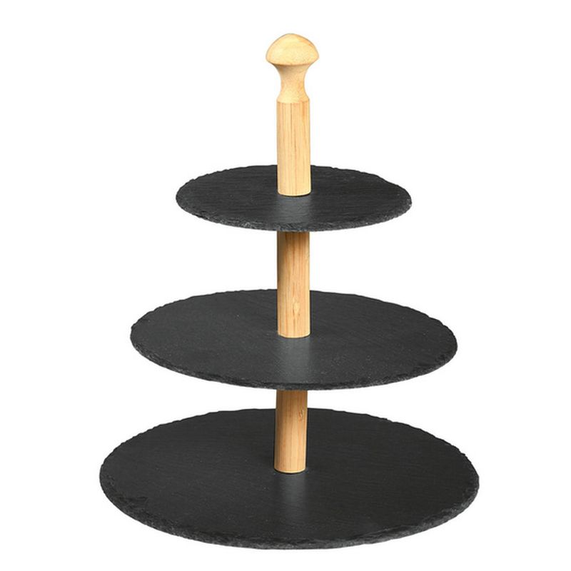 Etagere mit Schieferplatten 3-stöckig