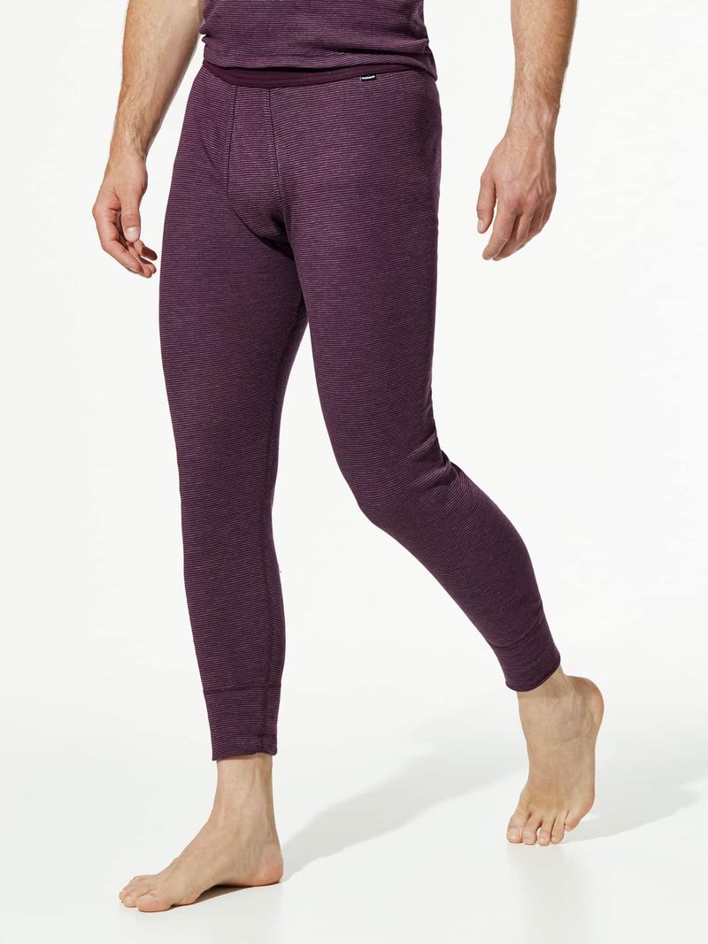 Thermo-Hose lang 2er-Pack, , Farbe Lila, 5(M), feiner Baumwollmix von innen angeraut Herren
