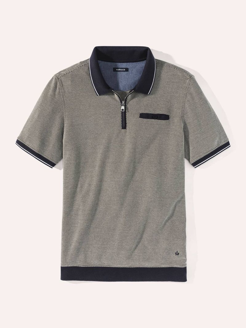Gentleman-Polo, , Farbe Grün, 62/64, luftige Baumwolle gepflegte Strickoptik Herren