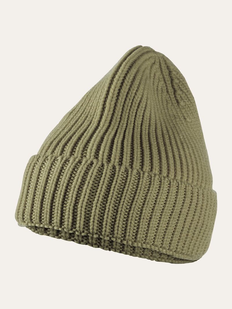 Merino-Mütze, , Farbe Grün, 01, perfekte Passform wärmende Merinowolle Herren